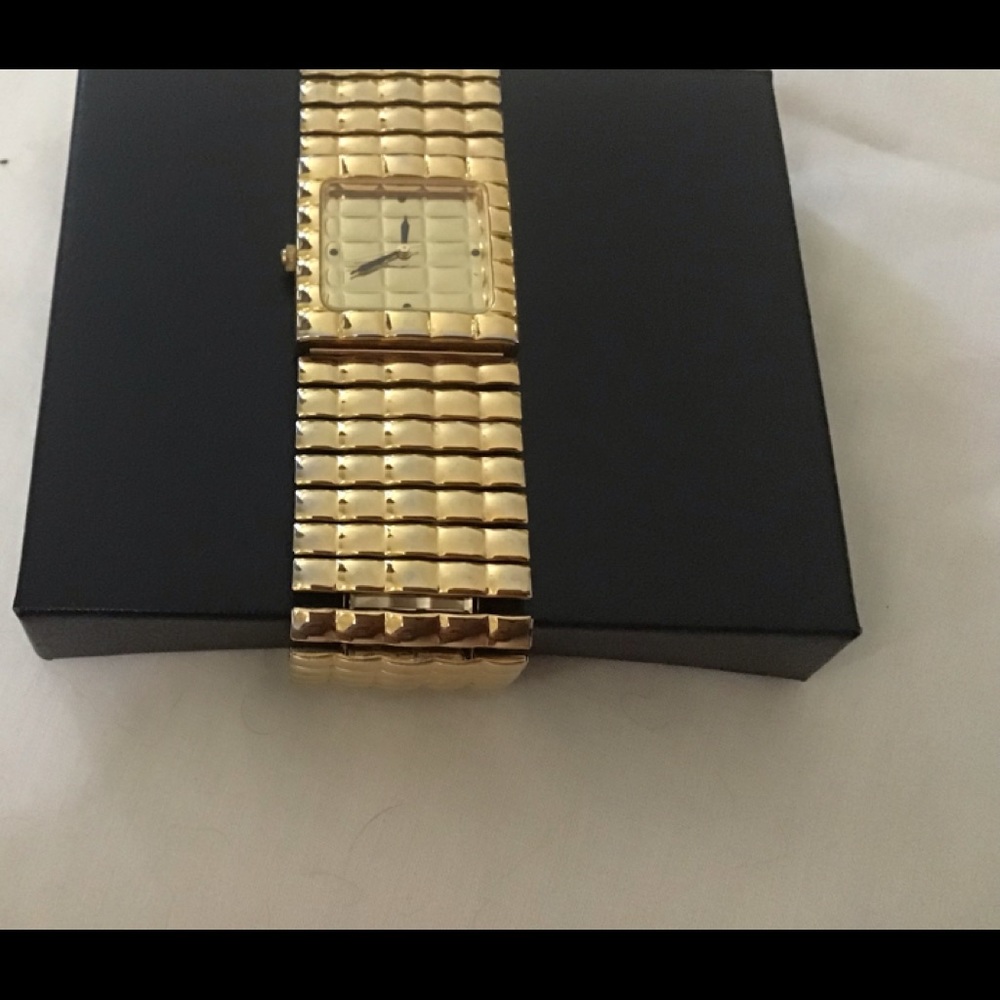 Watch Quilted gold tone Joan Rivers design stretch